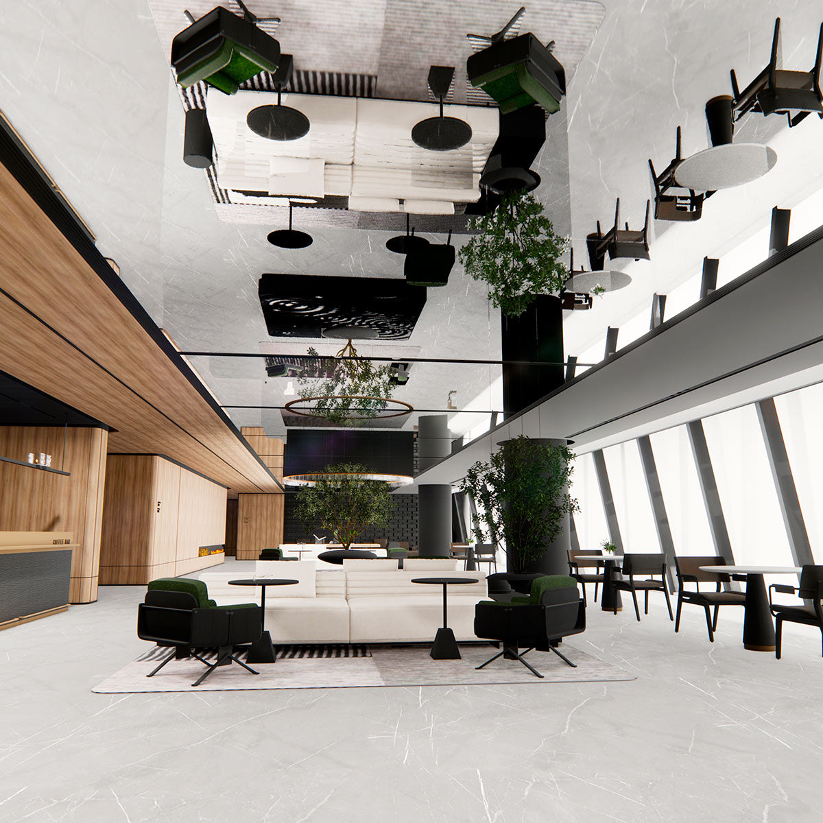 Papel Tapiz Autoadherible Espejo Alexandria - Texturas Modernas y Resistentes al Agua