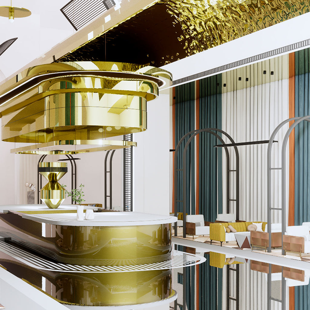 Papel Tapiz Autoadherible Espejo Constantine - Texturas Modernas y Resistentes al Agua