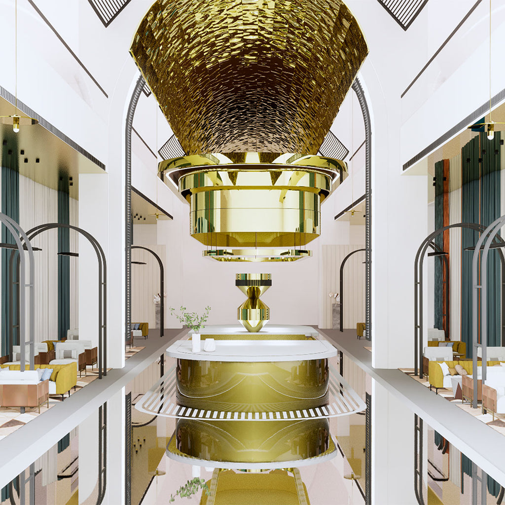 Papel Tapiz Autoadherible Espejo Constantine - Texturas Modernas y Resistentes al Agua