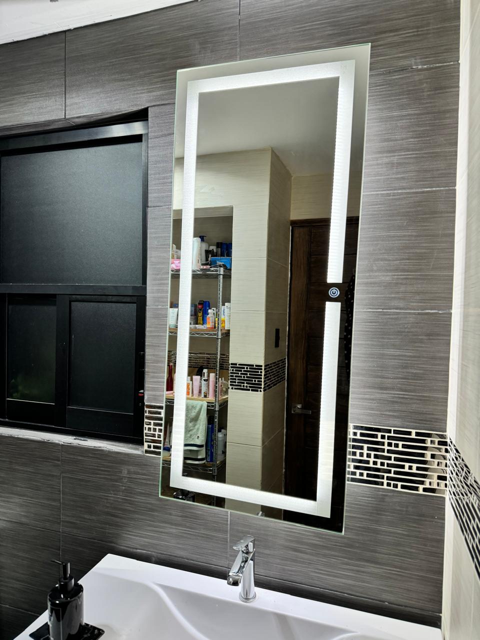 Espejo Irlanda 120x52 Espejo LED Rectangular con 3 Tonos de Luz