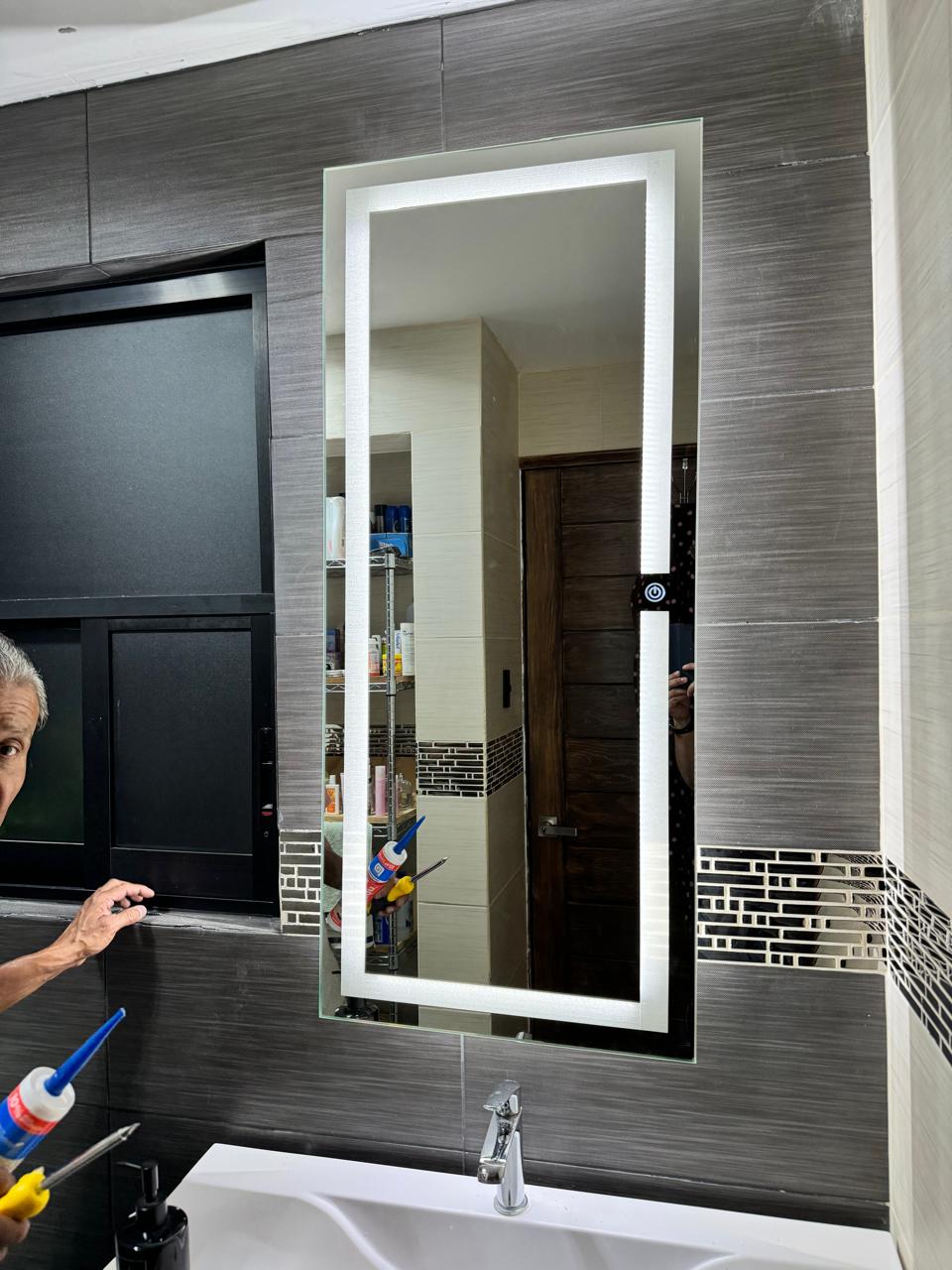 Espejo Irlanda 120x52 Espejo LED Rectangular con 3 Tonos de Luz