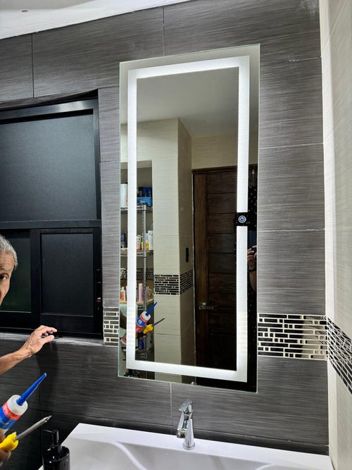 Espejo Irlanda 120x52 Espejo LED Rectangular con 3 Tonos de Luz