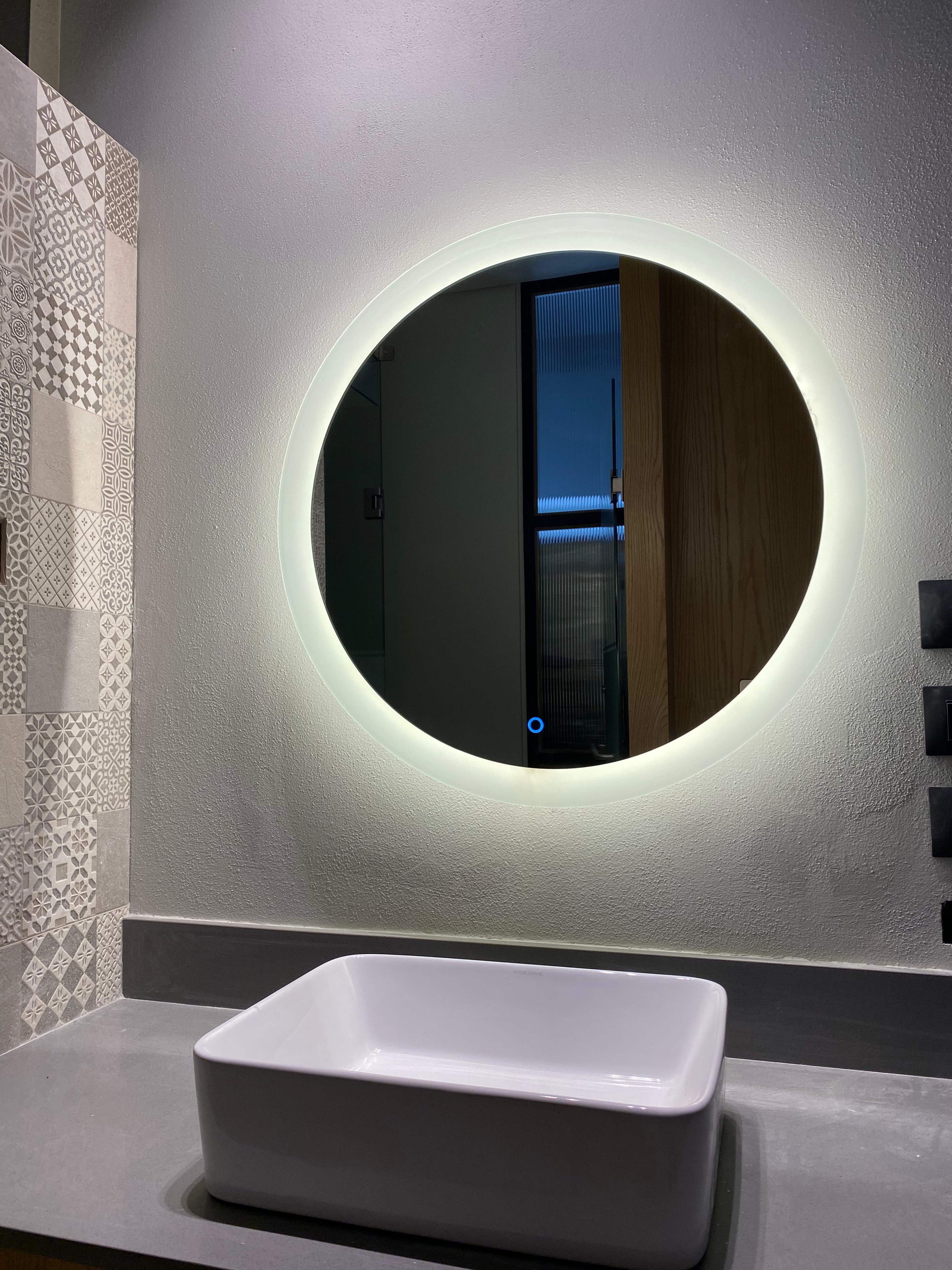 Espejo Polar J 90 Espejo LED Circular con 3 Tonos de Luz