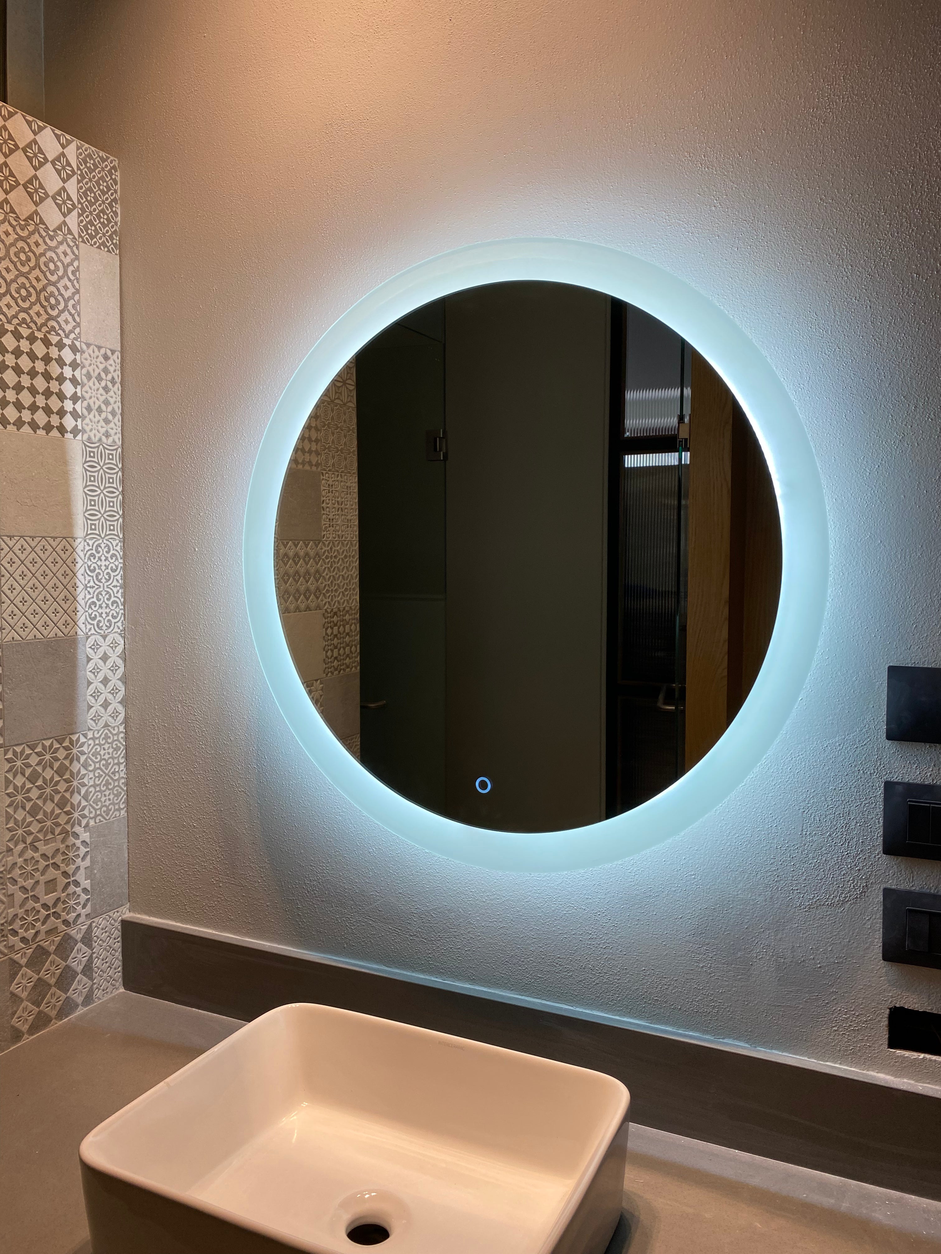 Espejo Polar J 90 Espejo LED Circular con 3 Tonos de Luz