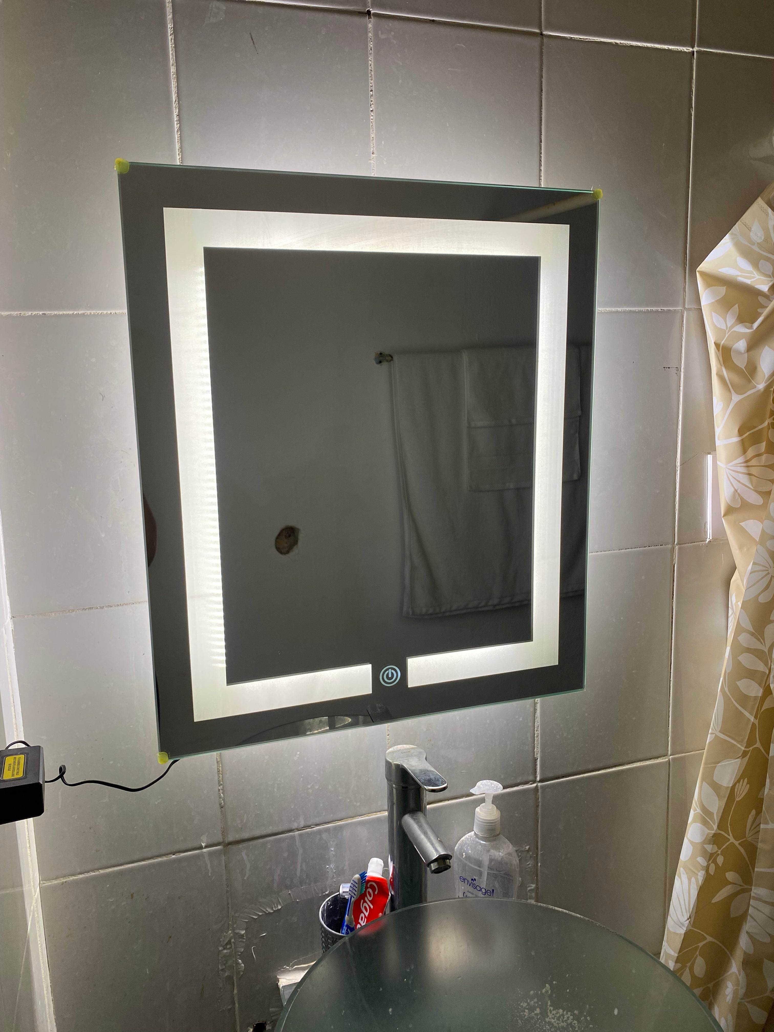 Espejo Liverpool CH 60x52 Espejo LED Rectangular con 3 Tonos de Luz