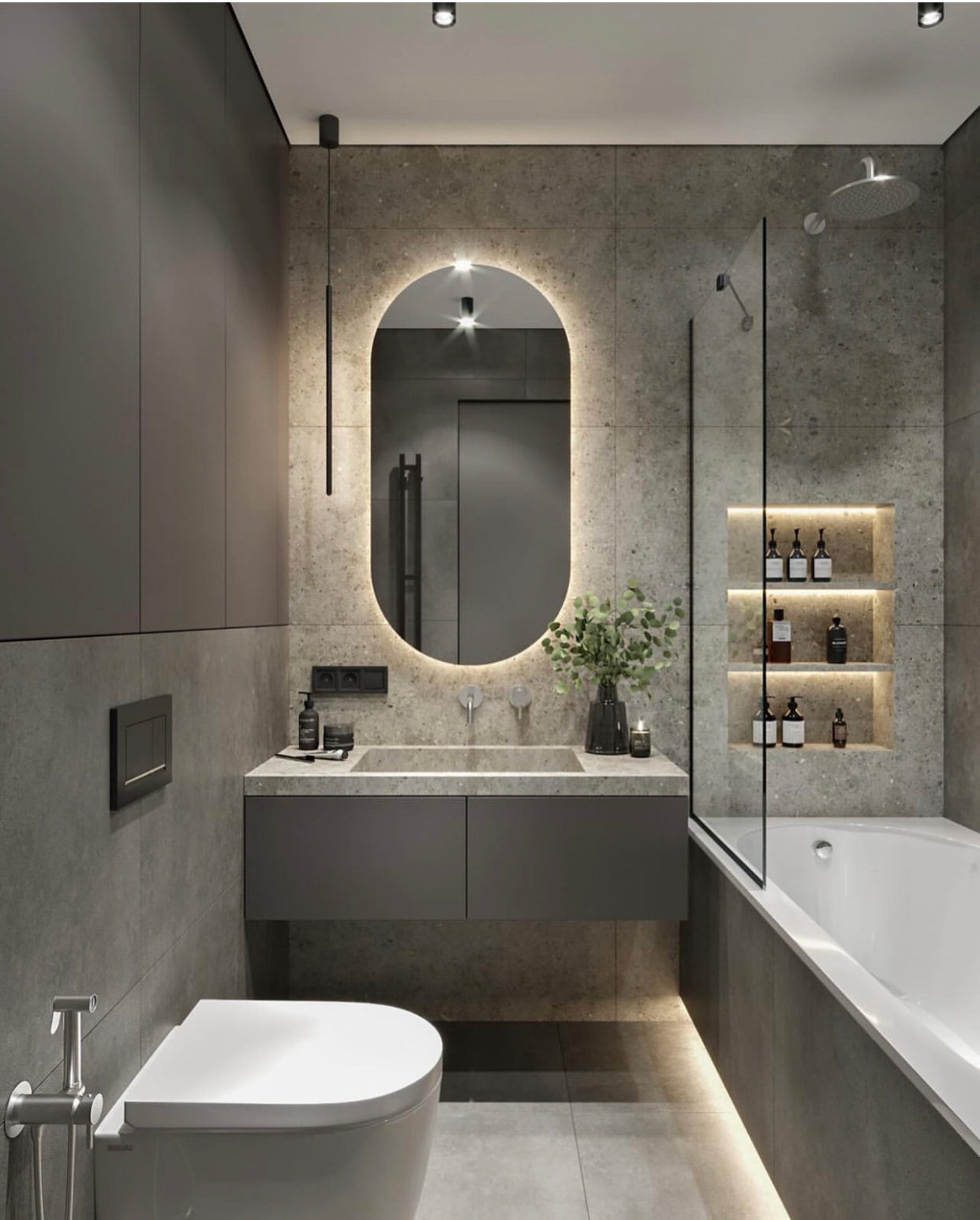 Espejo Onix G 150x70 Espejo LED Tipo Pildora con 3 Tonos de Luz