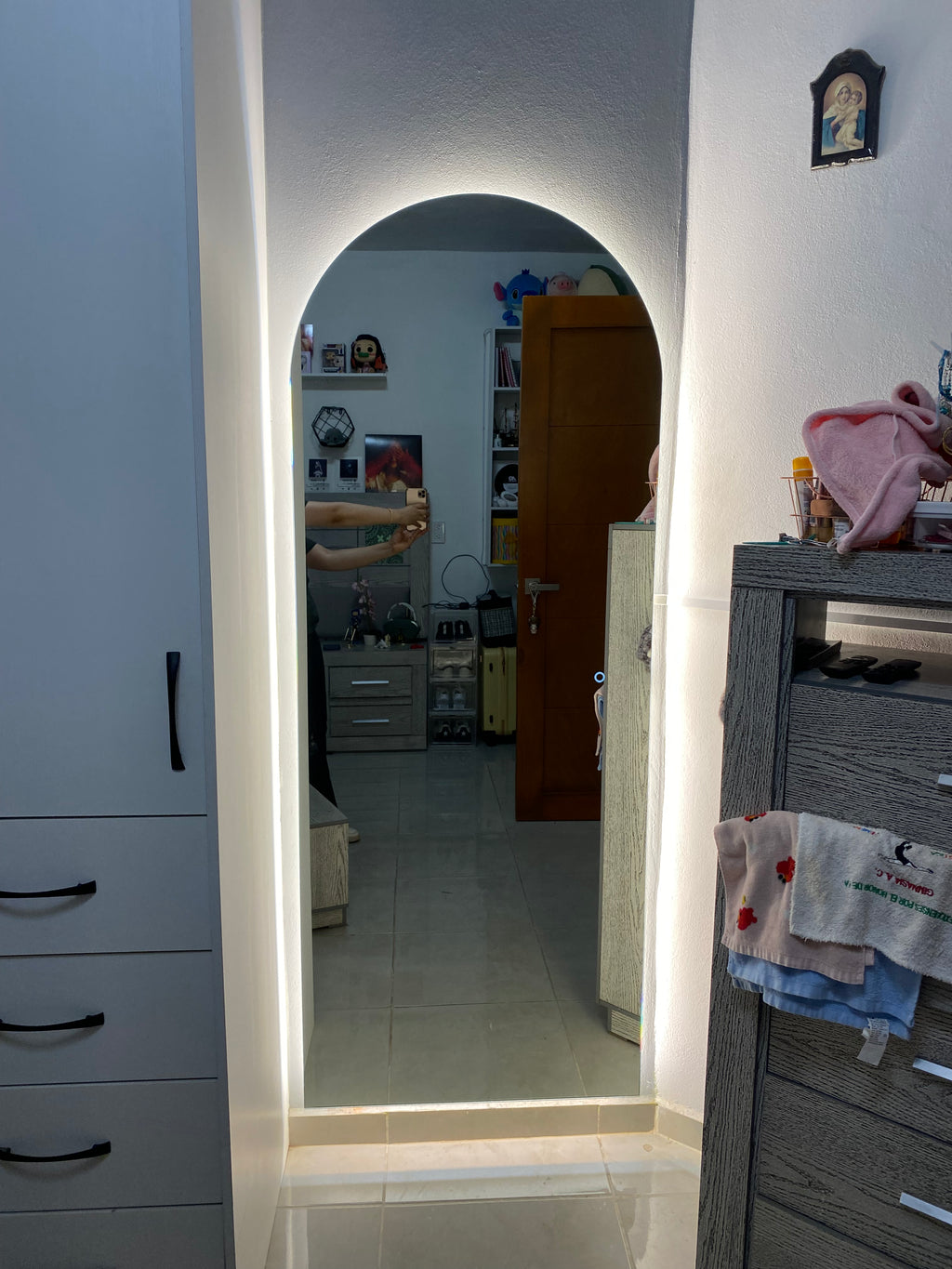 Espejo Jade J 180x70 Espejo LED Tipo Arco con 3 Tonos de Luz