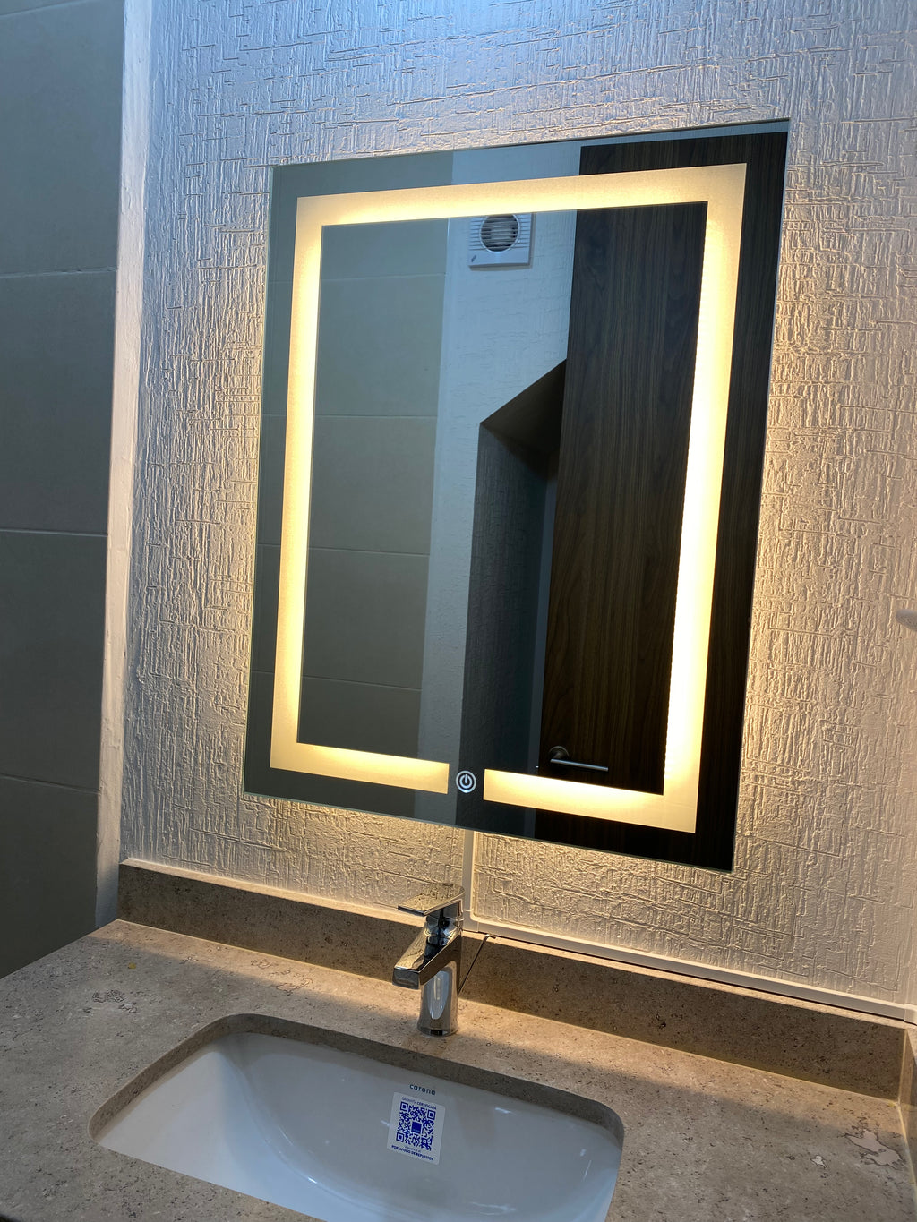 Espejo Liverpool G 78x60 Espejo LED Rectangular con 3 Tonos de Luz