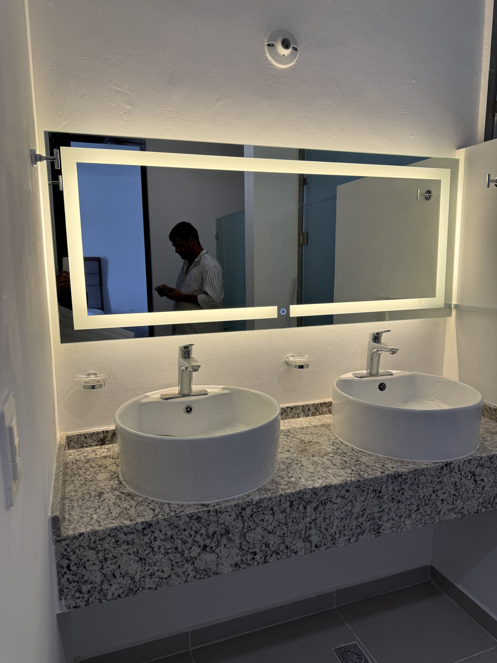 Espejo Zafiro 150x70 Espejo LED Rectangular con 3 Tonos de Luz