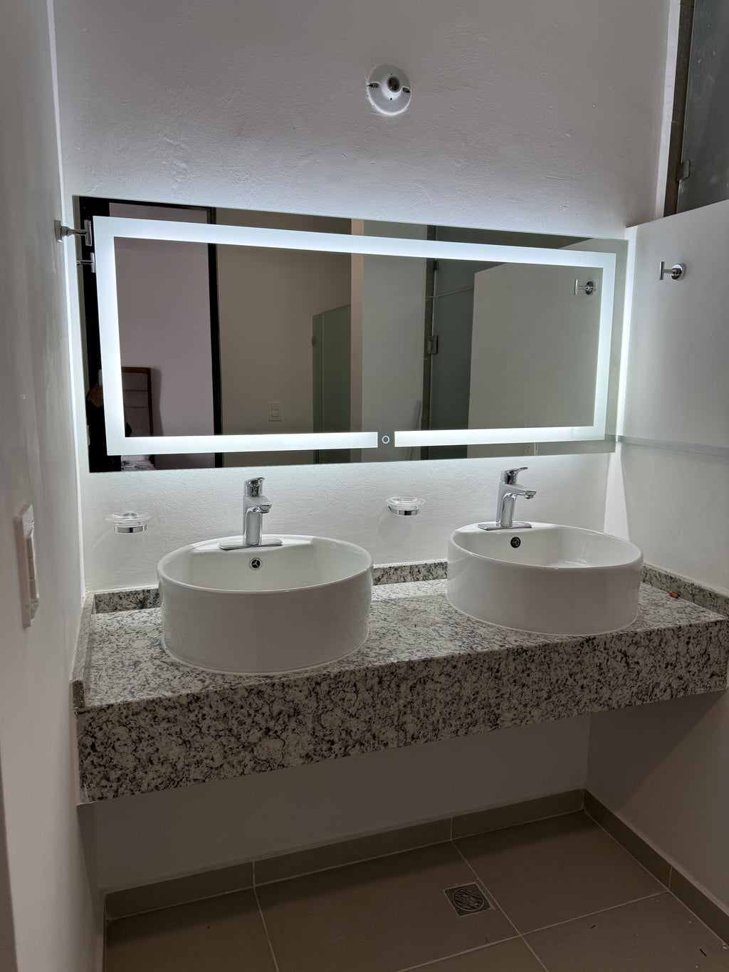 Espejo Zafiro 150x70 Espejo LED Rectangular con 3 Tonos de Luz