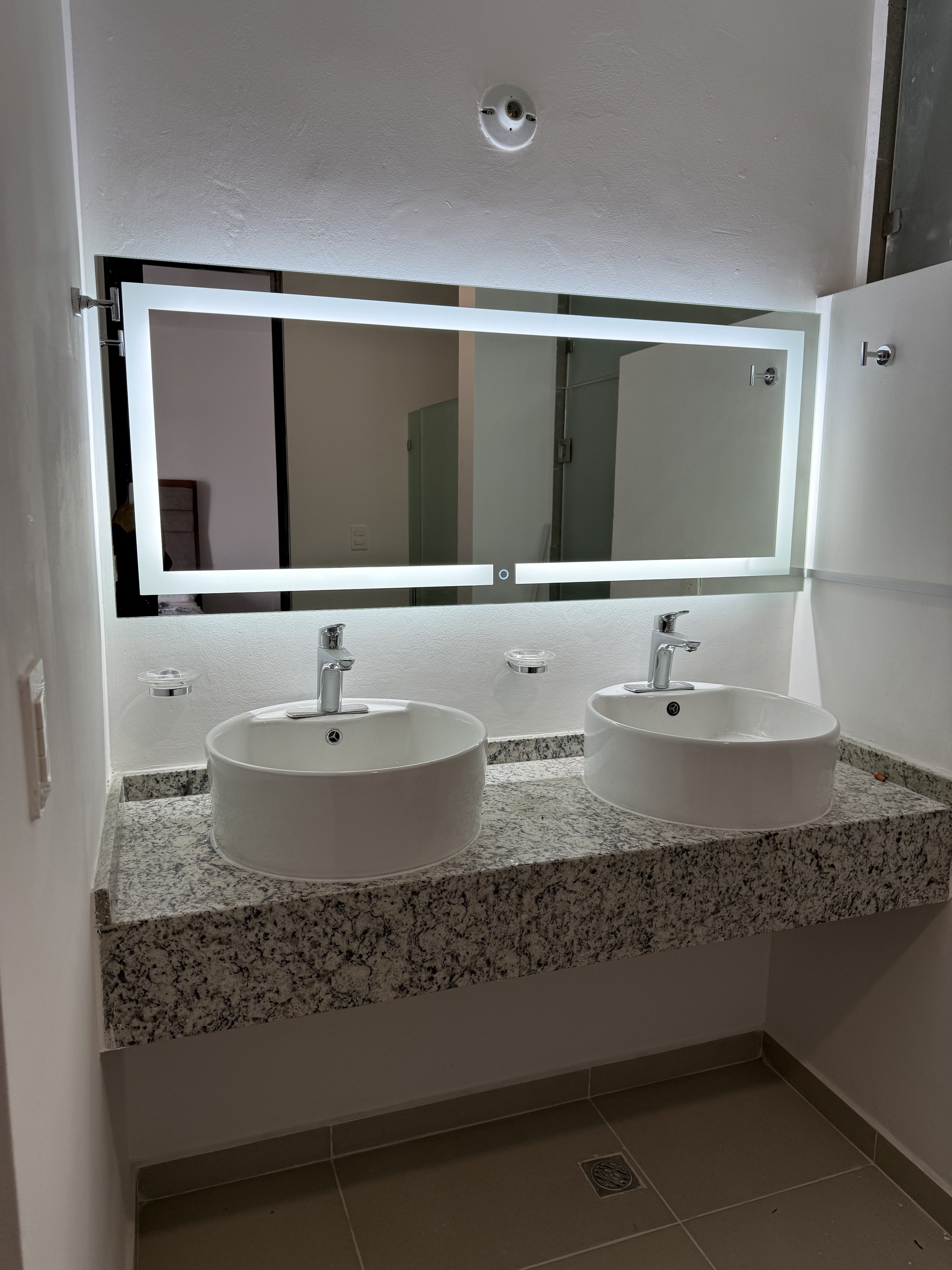 Espejo Zafiro 150x70 Espejo LED Rectangular con 3 Tonos de Luz