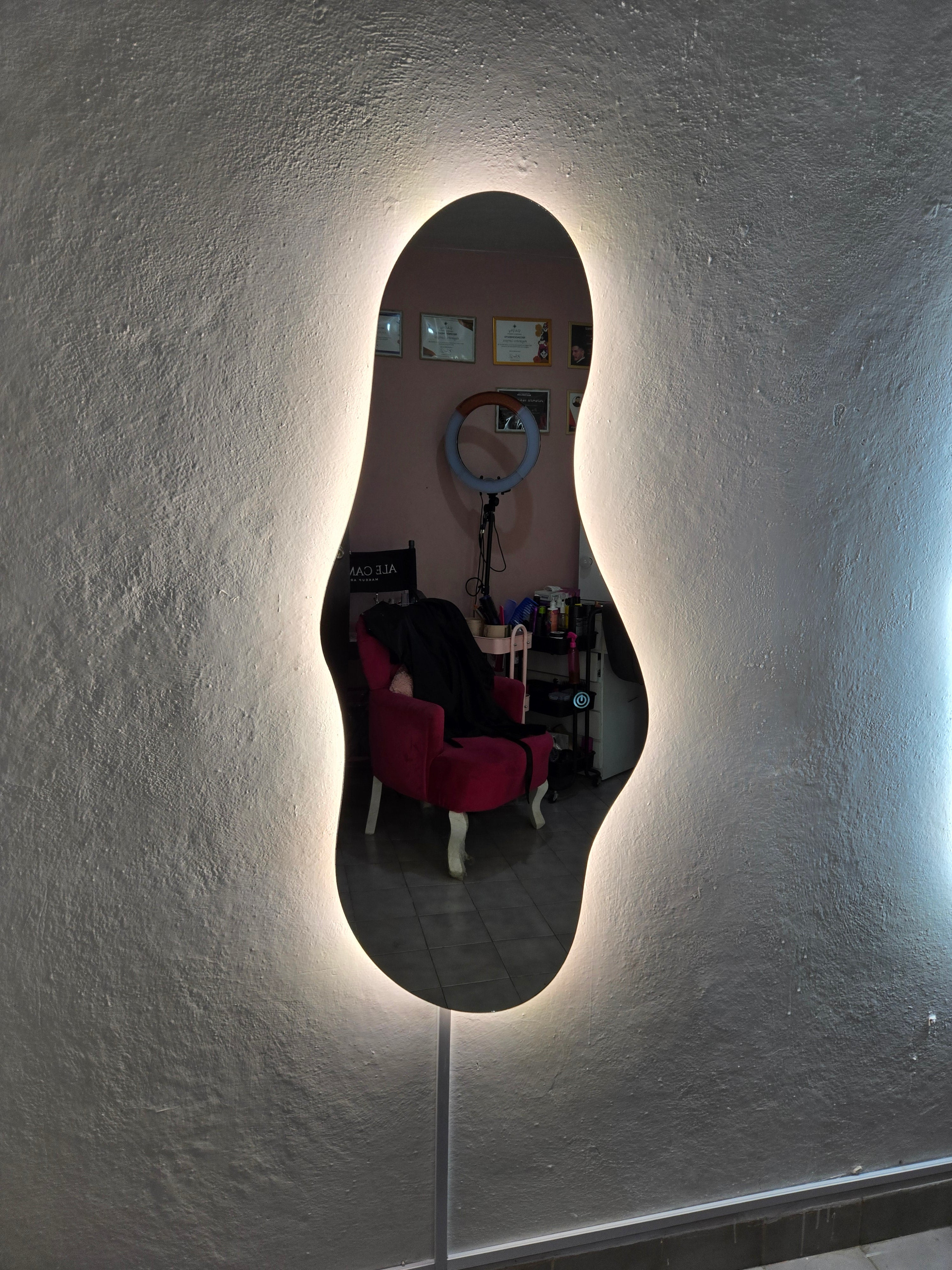 Espejo Aura G 120x52 Espejo LED Irregular con 3 Tonos de Luz