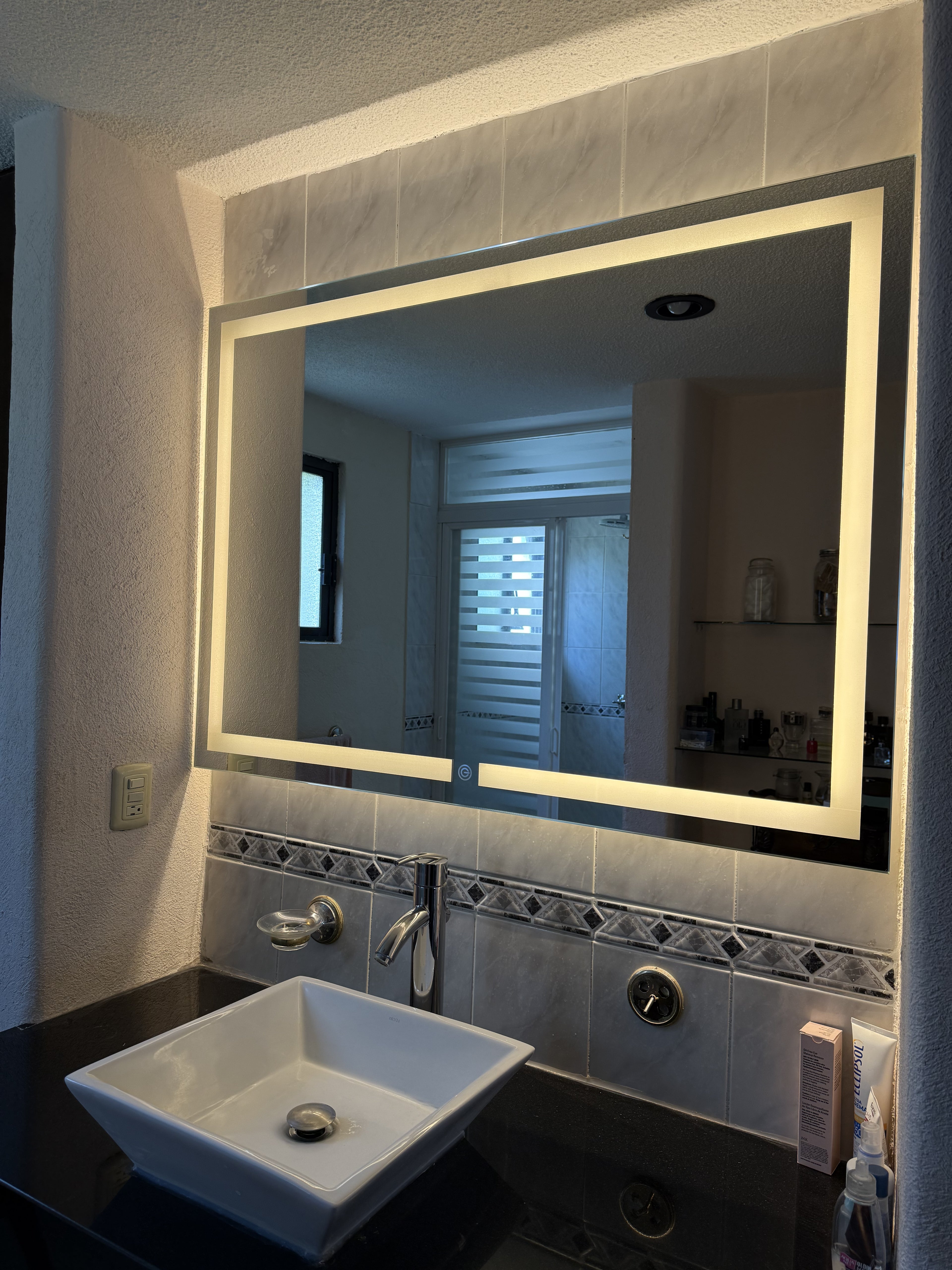 Espejo Irlanda J 120x90 Espejo LED Rectangular con 3 Tonos de Luz