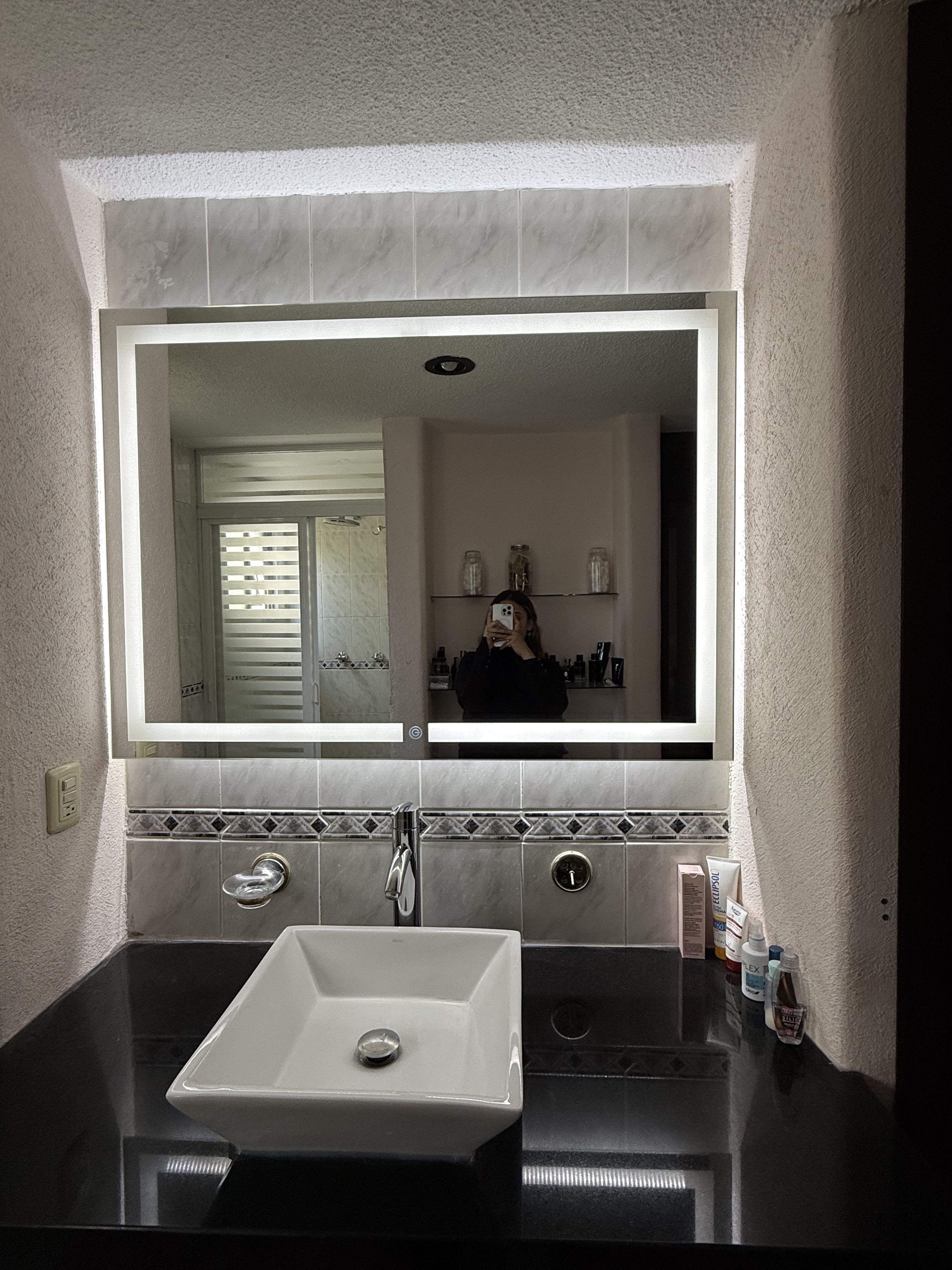 Espejo Irlanda J 120x90 Espejo LED Rectangular con 3 Tonos de Luz