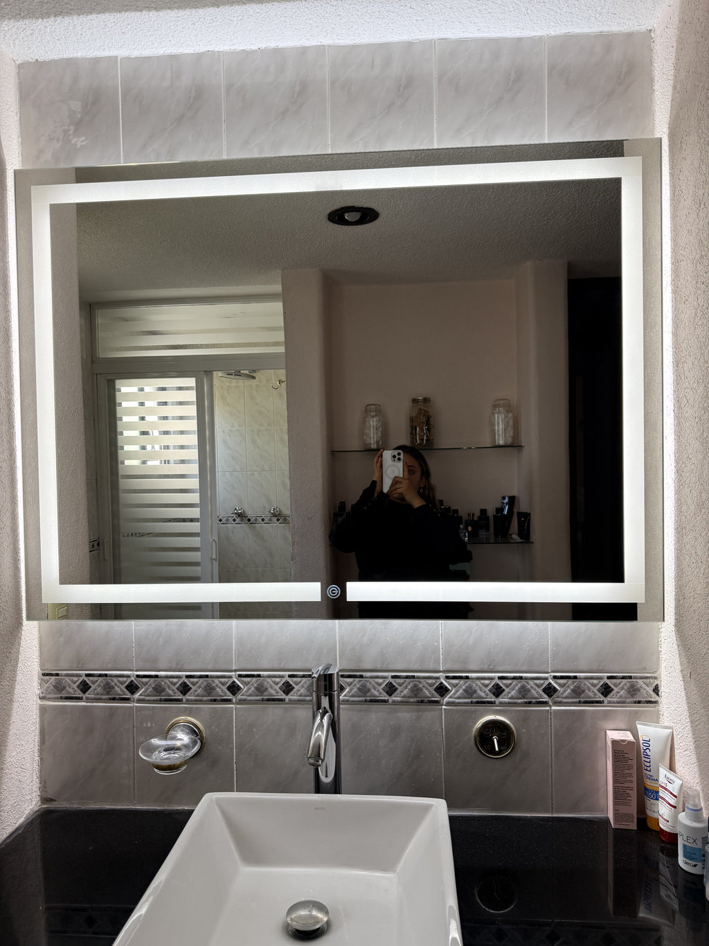 Espejo Irlanda J 120x90 Espejo LED Rectangular con 3 Tonos de Luz