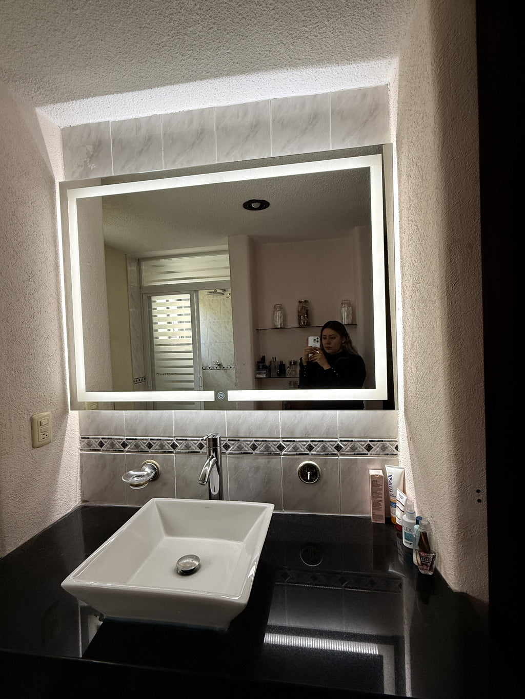 Espejo Irlanda J 120x90 Espejo LED Rectangular con 3 Tonos de Luz