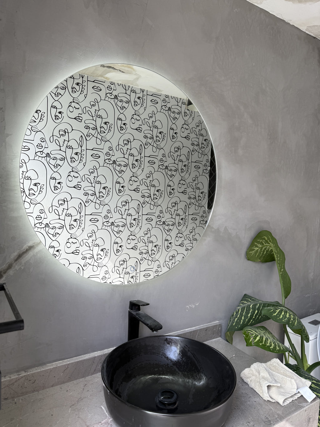 Espejo Rubi 80 Espejo LED Circular con 3 Tonos de Luz