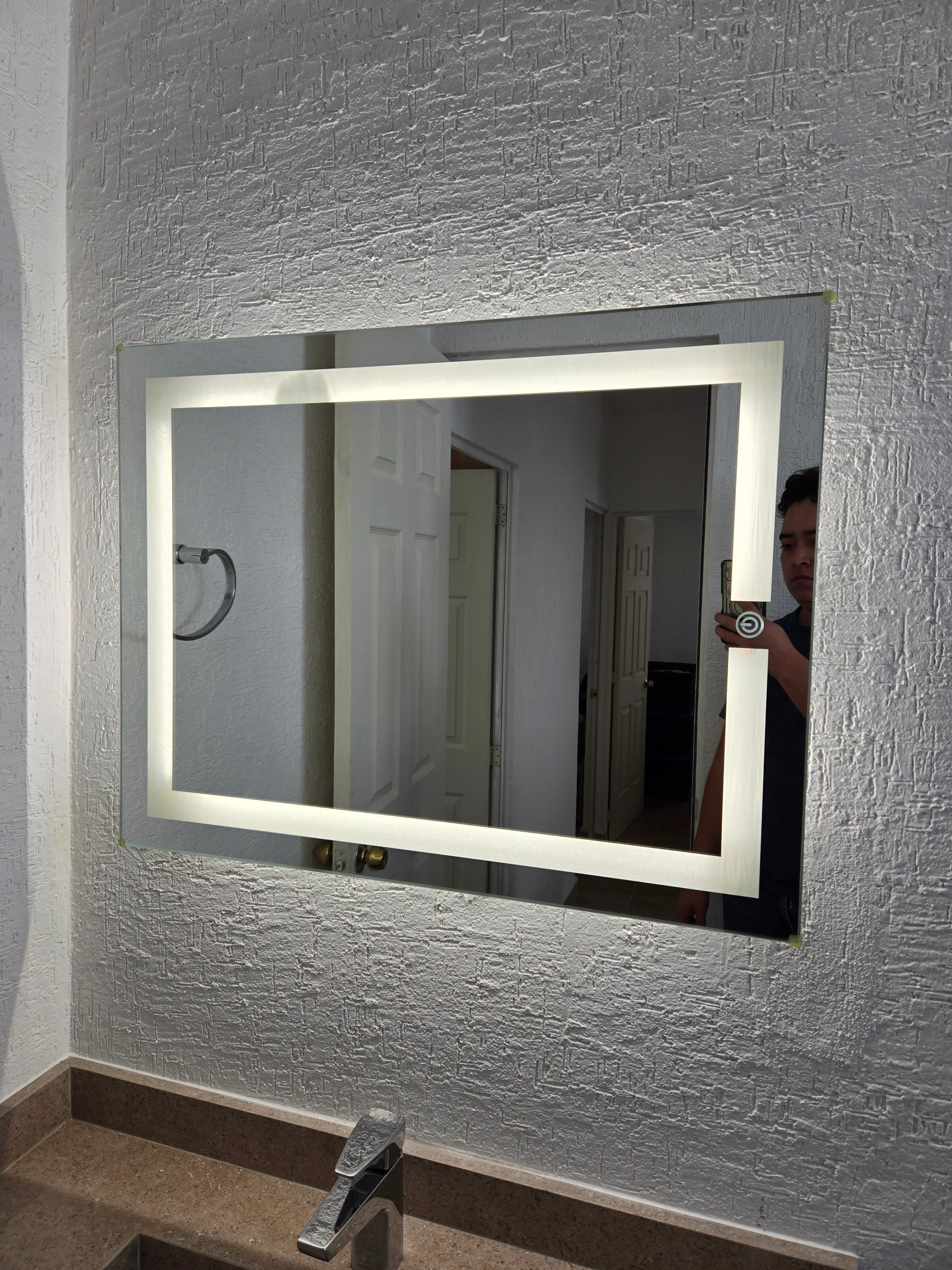 Espejo Liverpool G 78x60 Espejo LED Rectangular con 3 Tonos de Luz