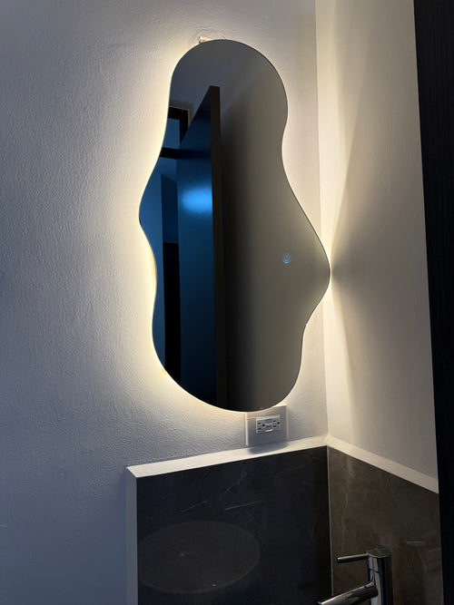 Espejo Aura Ch 90x52 Espejo LED Irregular con 3 Tonos de Luz