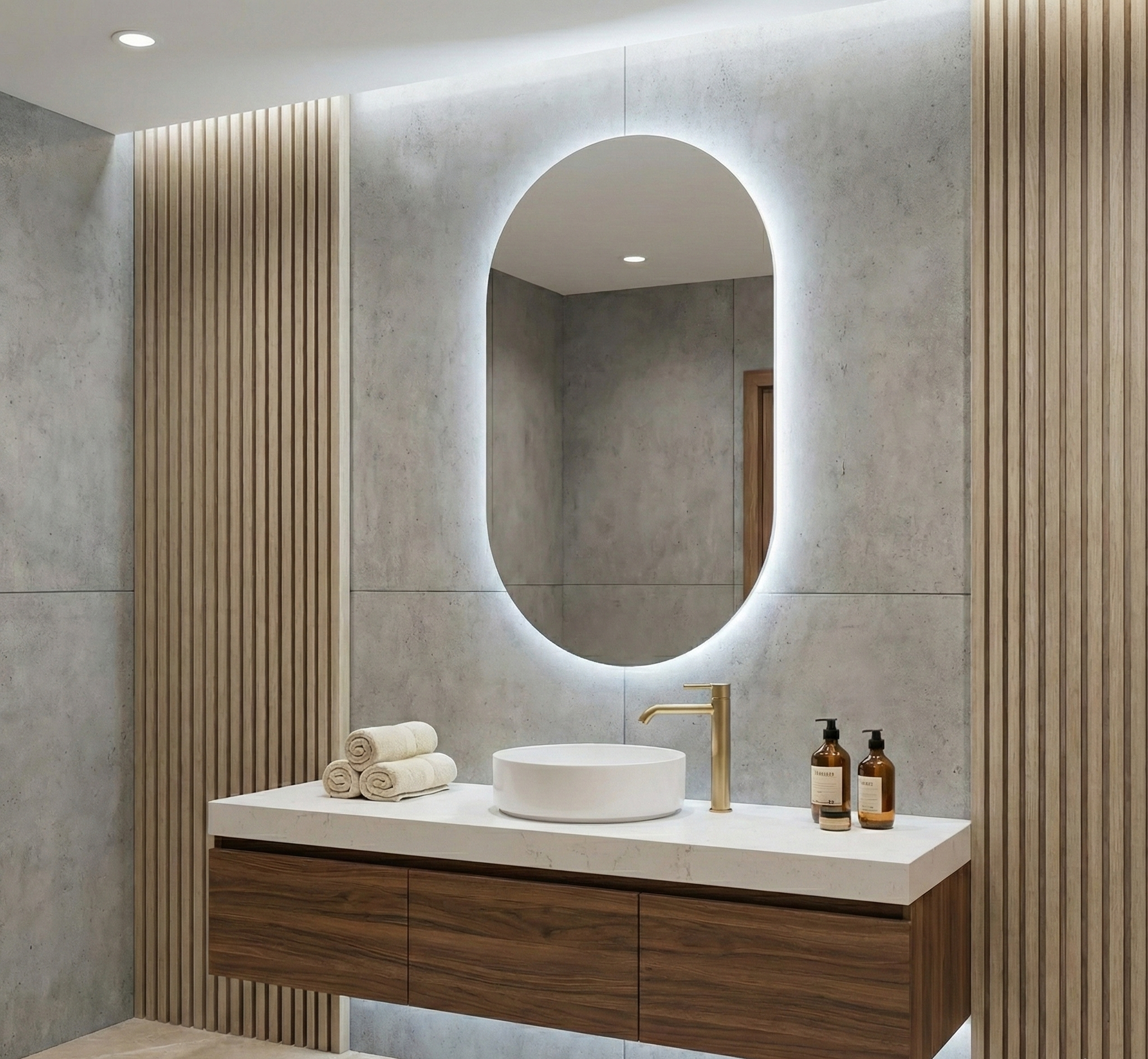 Espejo Onix CH 120x70 Espejo LED Tipo Pildora con 3 Tonos de Luz