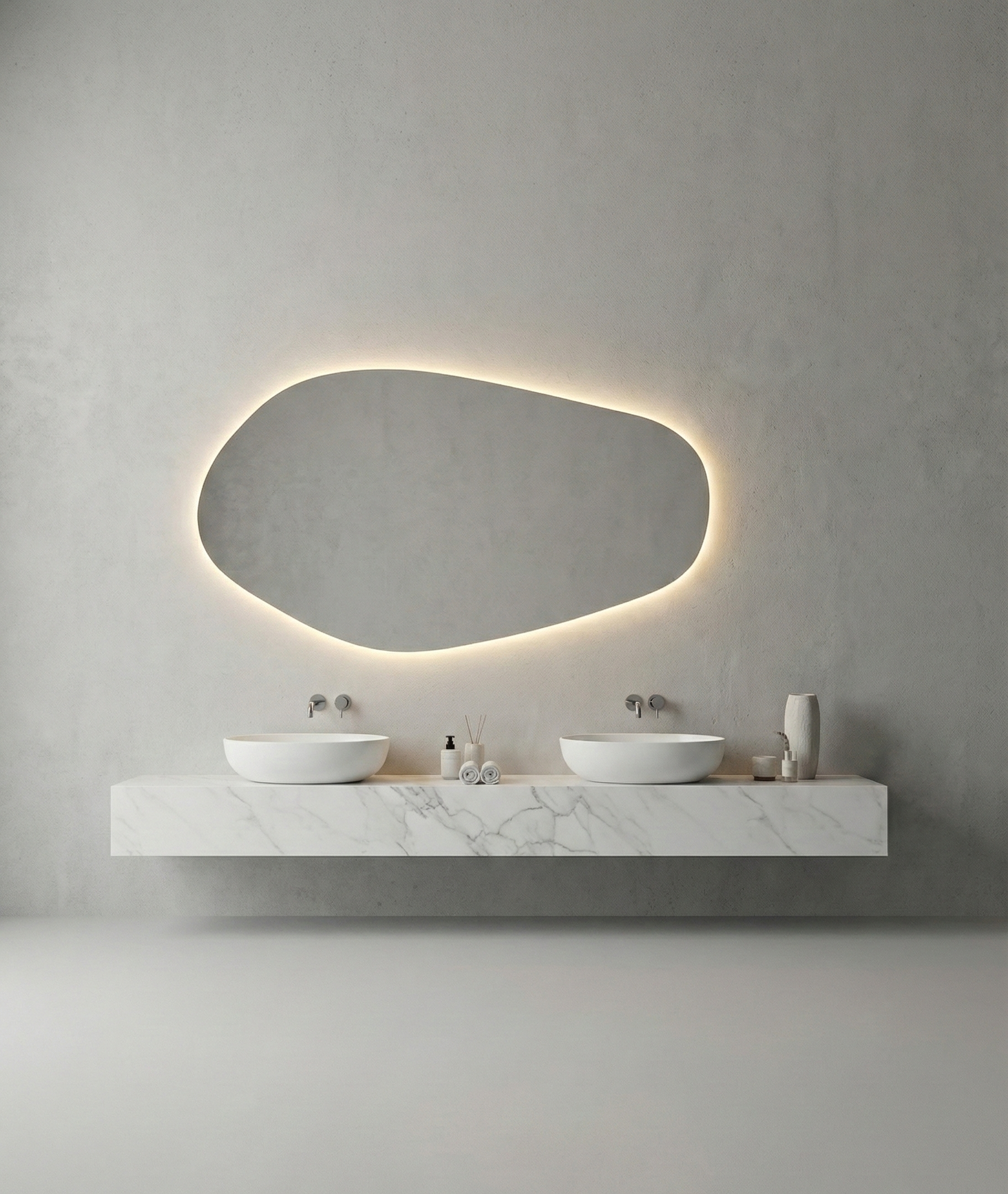 Espejo Liora 160x85 Espejo LED Irregular con 3 Tonos de Luz