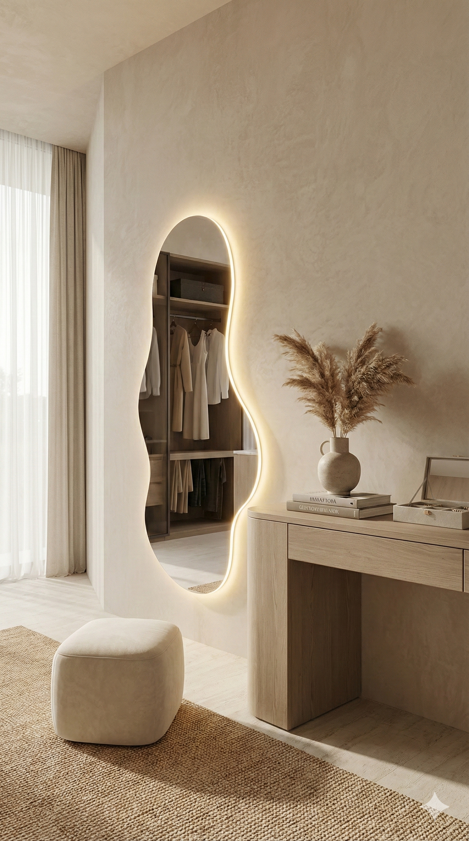 Espejo Aura J 150x70 Espejo LED Irregular con 3 Tonos de Luz