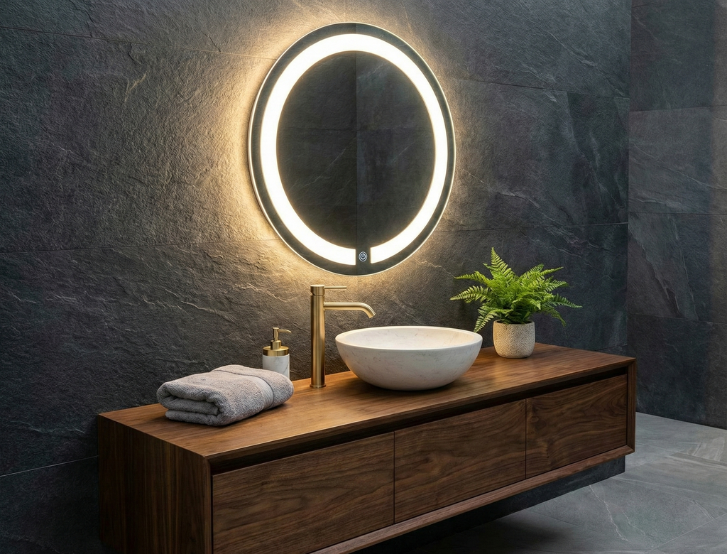 Espejo Polar 60 Espejo LED Circular con 3 Tonos de Luz