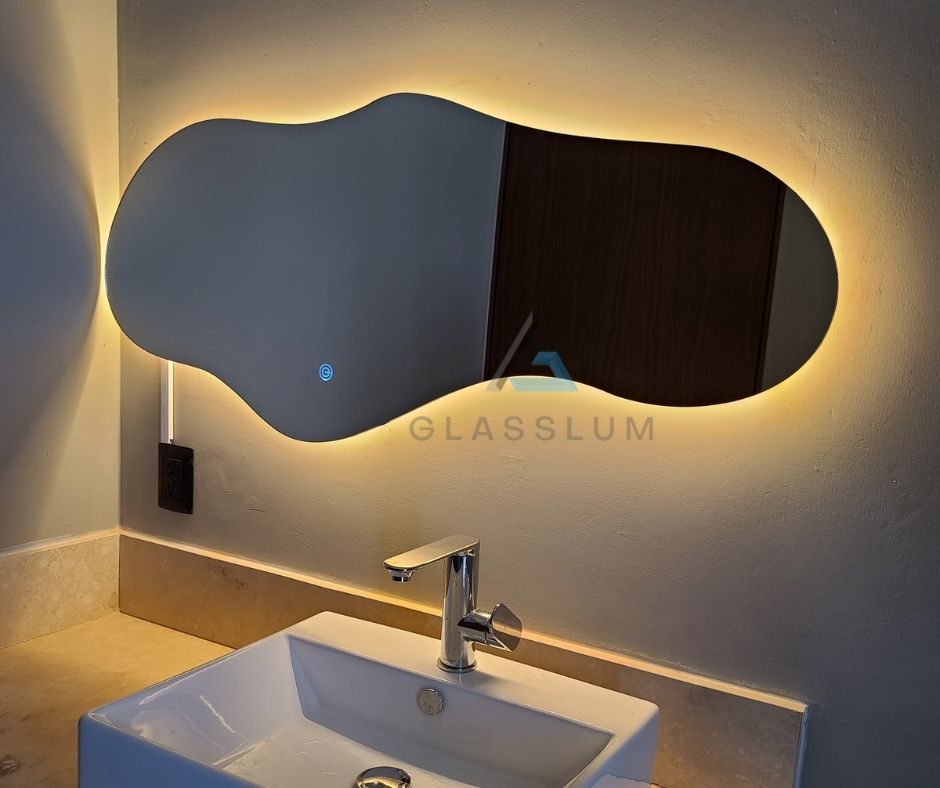 Espejo Aura G 120x52 Espejo LED Irregular con 3 Tonos de Luz