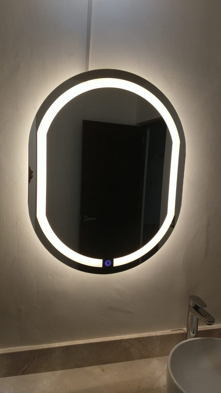 Espejo Monaco G 78x60 Espejo LED Tipo Pildora con 3 Tonos de Luz