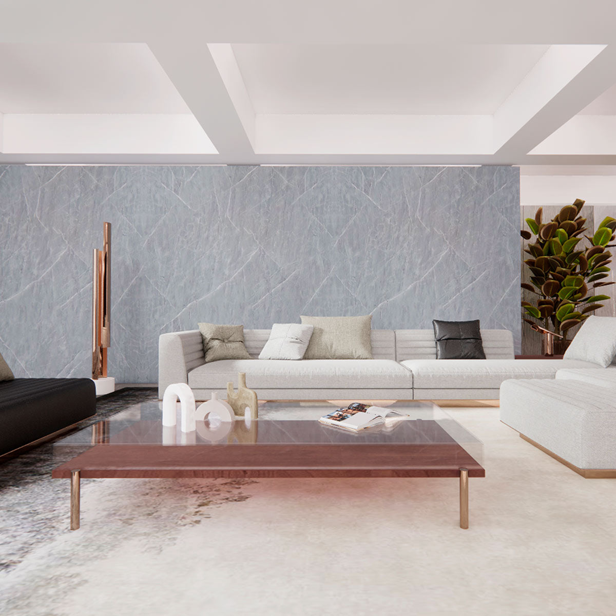 Papel Tapiz Autoadherible Asmara - Texturas Modernas y Resistentes al Agua