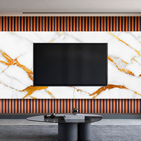 Lambrín WPC Teak Aracaju Decorativo para Interiores