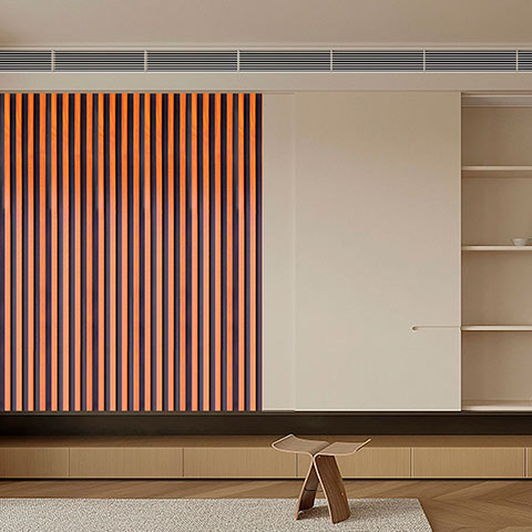 Lambrín WPC Teak Aracaju Decorativo para Interiores