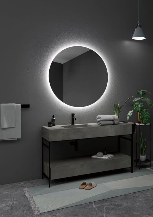 Espejo Rubi 80 Espejo LED Circular con 3 Tonos de Luz