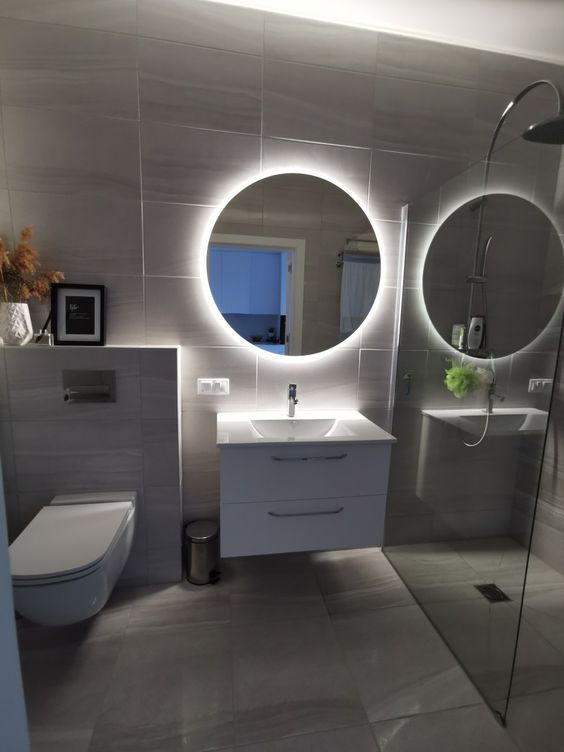 Espejo Rubi 80 Espejo LED Circular con 3 Tonos de Luz