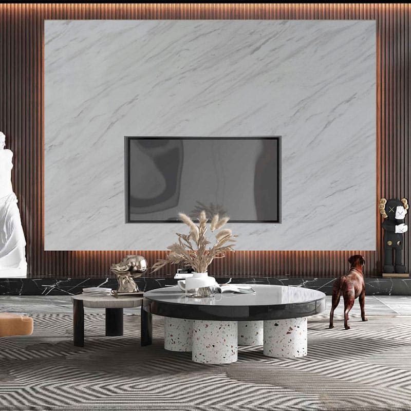 Placa PVC Perla Tipo Marmol Revestimiento de Gran Formato